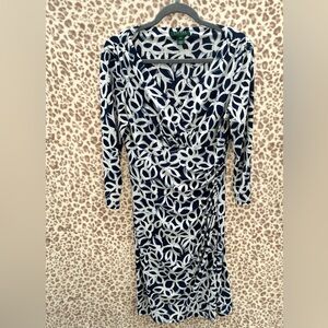 Lauren Ralph Lauren Navy and White Dress